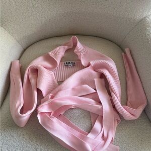 I.AM.GIA Light Pink Ribbed Top